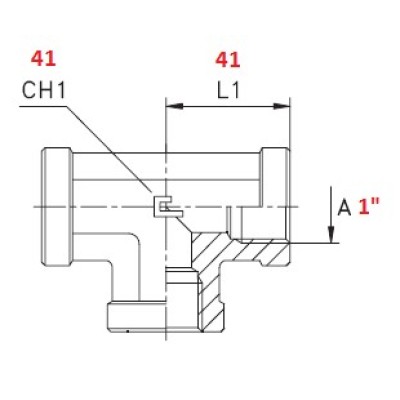 1" FEMALE T FITTING