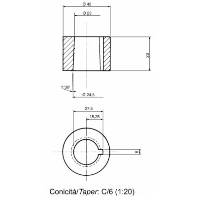 STEERING WHEEL DIAMETER 360 C6 WITH KNOB
