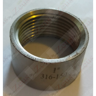 Lightweight stainless steel 1'' female weld-on sleeve
