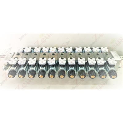 Solenoid valve block, 11-section electrodistributor