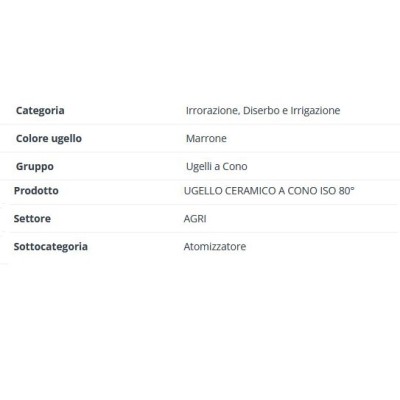 Ugello ASJ HSI 80° ISO marrone 