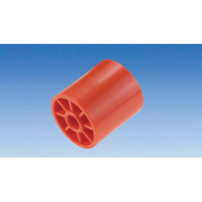 Red roller without nosepiece for roller conveyors