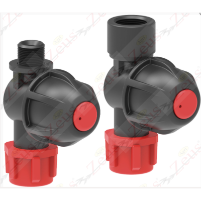 Threaded nozzle holder for weeding with anti-drip membrane 1/4" male