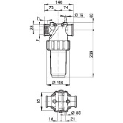 Inline filter 1"1/2 80 mesh