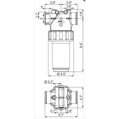 Inline filter 1"1/2 80 mesh