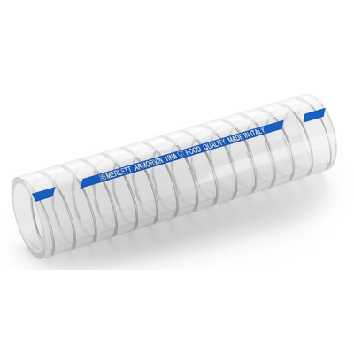 Tubo trasparente Ø 30 in pvc con spirale acciaio armorvin