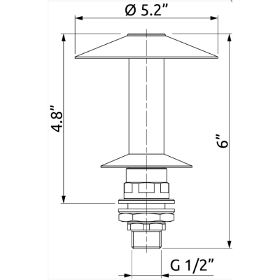 Stainless steel mixer for powders 3/4