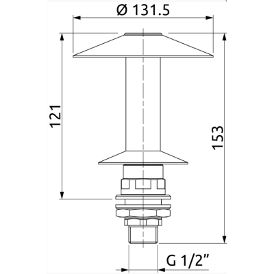 Stainless steel mixer for powders 3/4