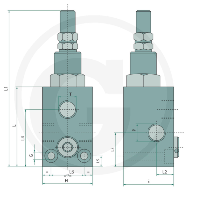 3/4" maximum pressure valve