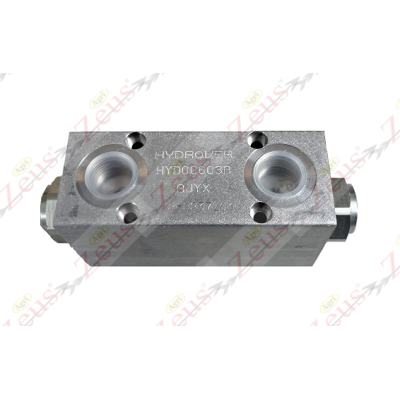 Flangable block valve for forklift solenoid valve