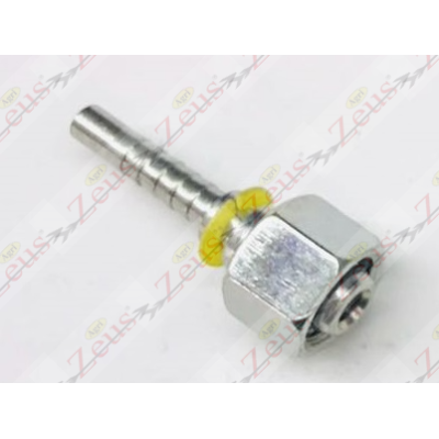 Straight 10L female for 1/4" crimping hose