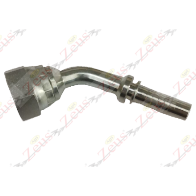 Raccordo mezza curva 45° 1/2" x 3/8" a pressare