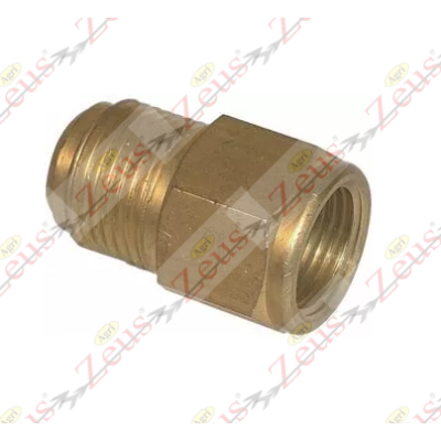 Straight male fitting 22L x 3/8" female in brass