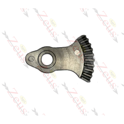 Toothed lever for mobile blade