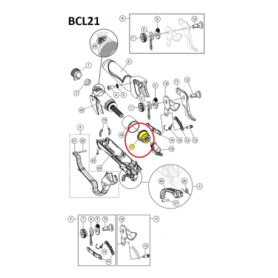 Prepared nut, replacement for Bahco BCL21 electric scissors
