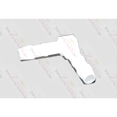 Double curved hose holder 90° diameter 4 mm for plastic tank