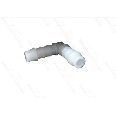 Portagomma doppio curvo 90° diametro 8 mm per serbatoio in plastica