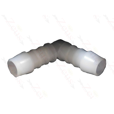 Double curved hose holder 90° diameter 10 mm for plastic tank