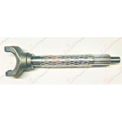 Wheel side steering axle shaft with thread