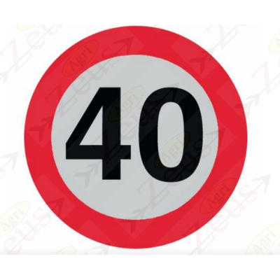 Speed ​​limit 40km/h in iron