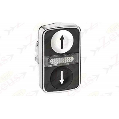 DOUBLE BUTTON HEAD 0-1 Ø22 white+black